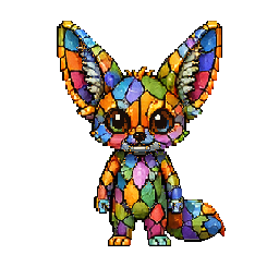 Stained glass fennec